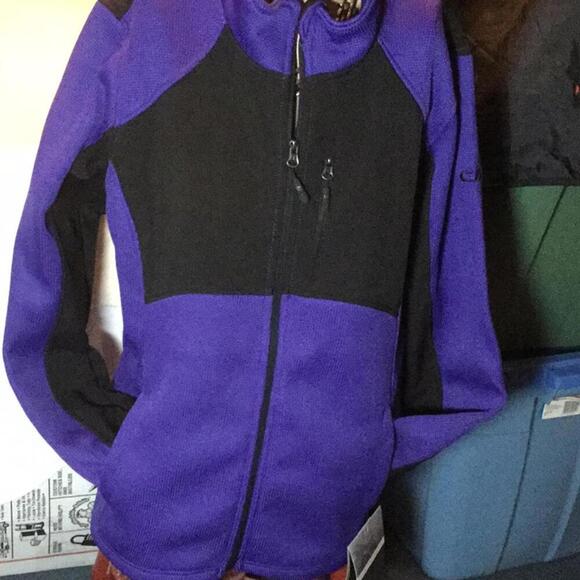 CB Performance fleece Jacket purple black XL New With Tags - Picture 2 of 8